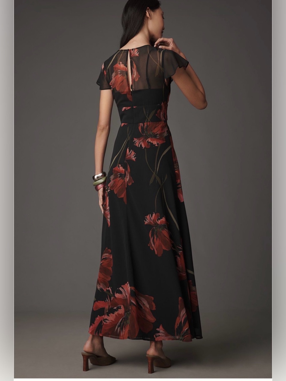 Anthropologie Hutch Nia Short-Sleeve V-Neck Maxi Dress NWT - Picture 2 of 8